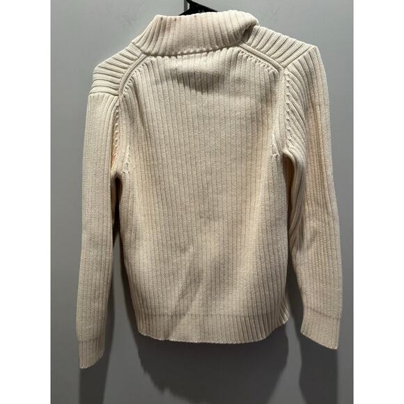 LL BEAN CABLEKNIT ZIPPED SWEATER SIZE SMALL - Picture 2 of 3